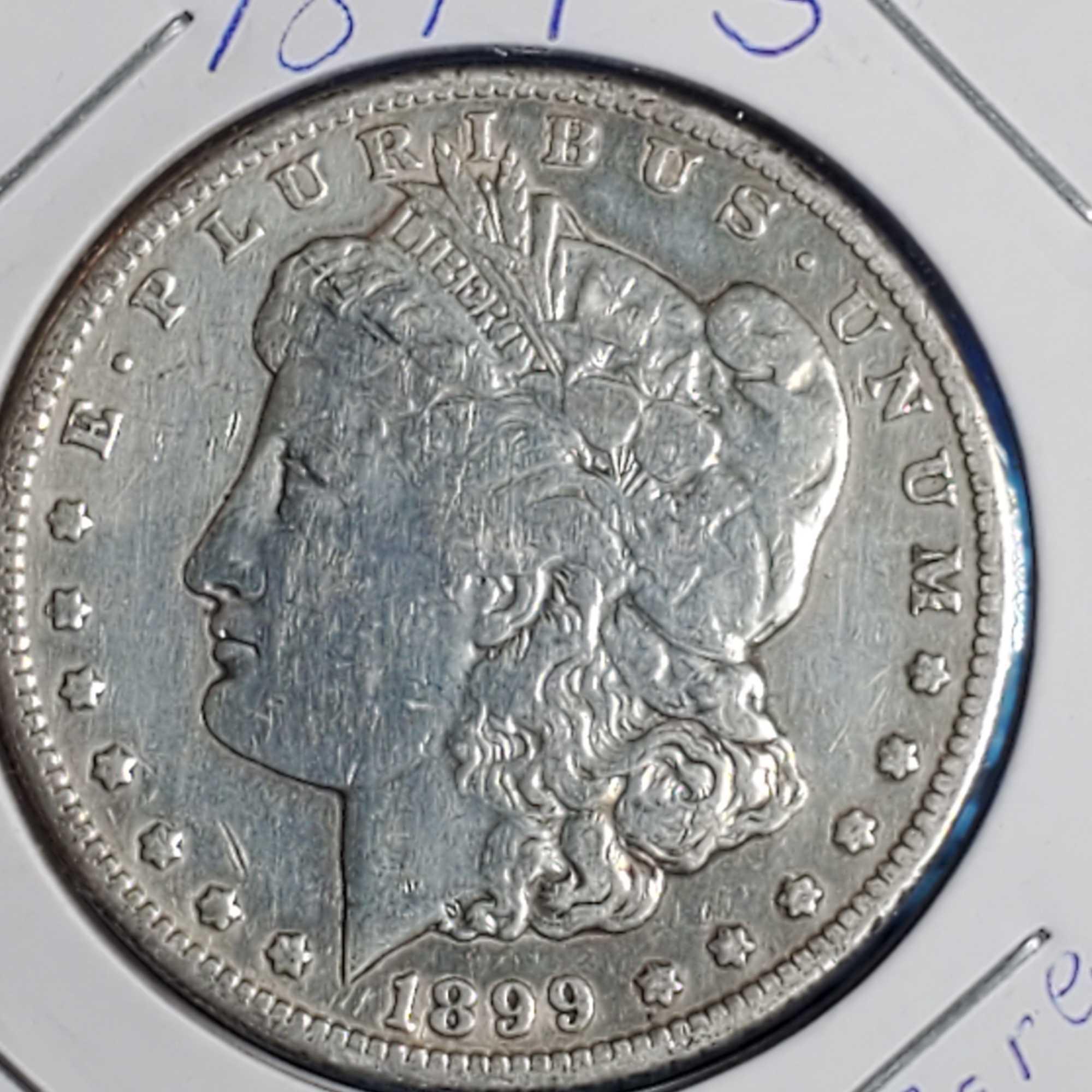 2 US Morgan Silver Dollars - 1880-O and 1899-S