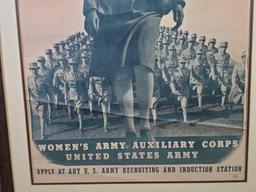 Framed And Matted WWII WAAC Recruitment Poster P48-RPB-11-6-42-50M