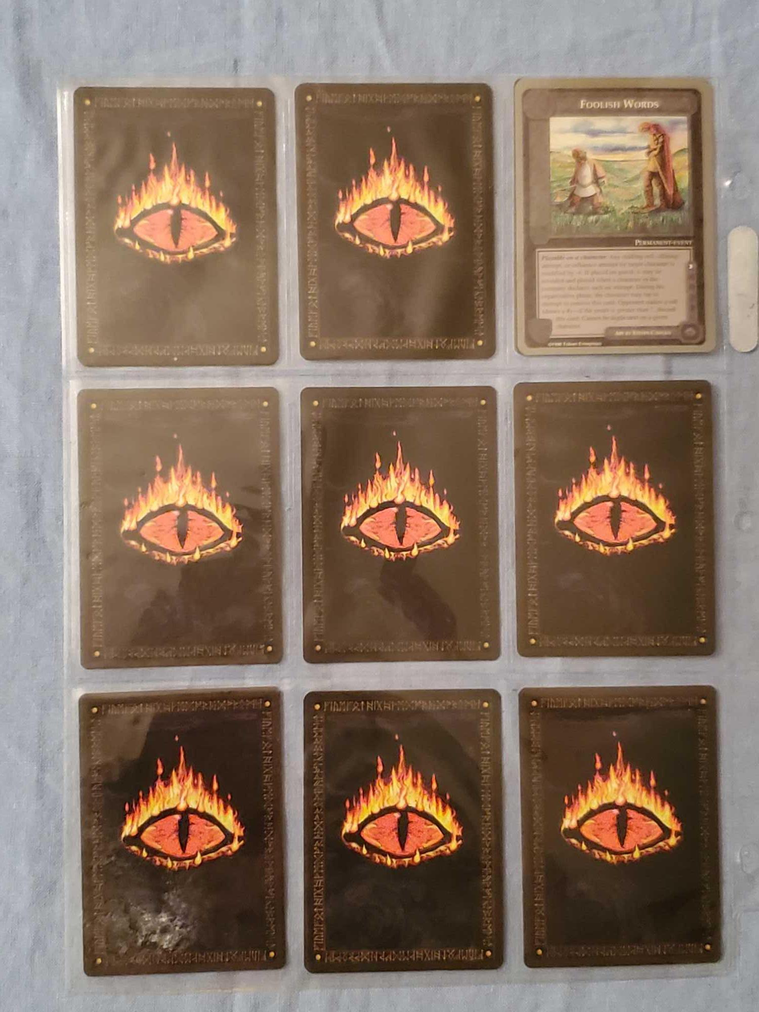 700+ 1990s MECCG Middile Earth Collectible Card Game Cards with Lidless Eye Backs