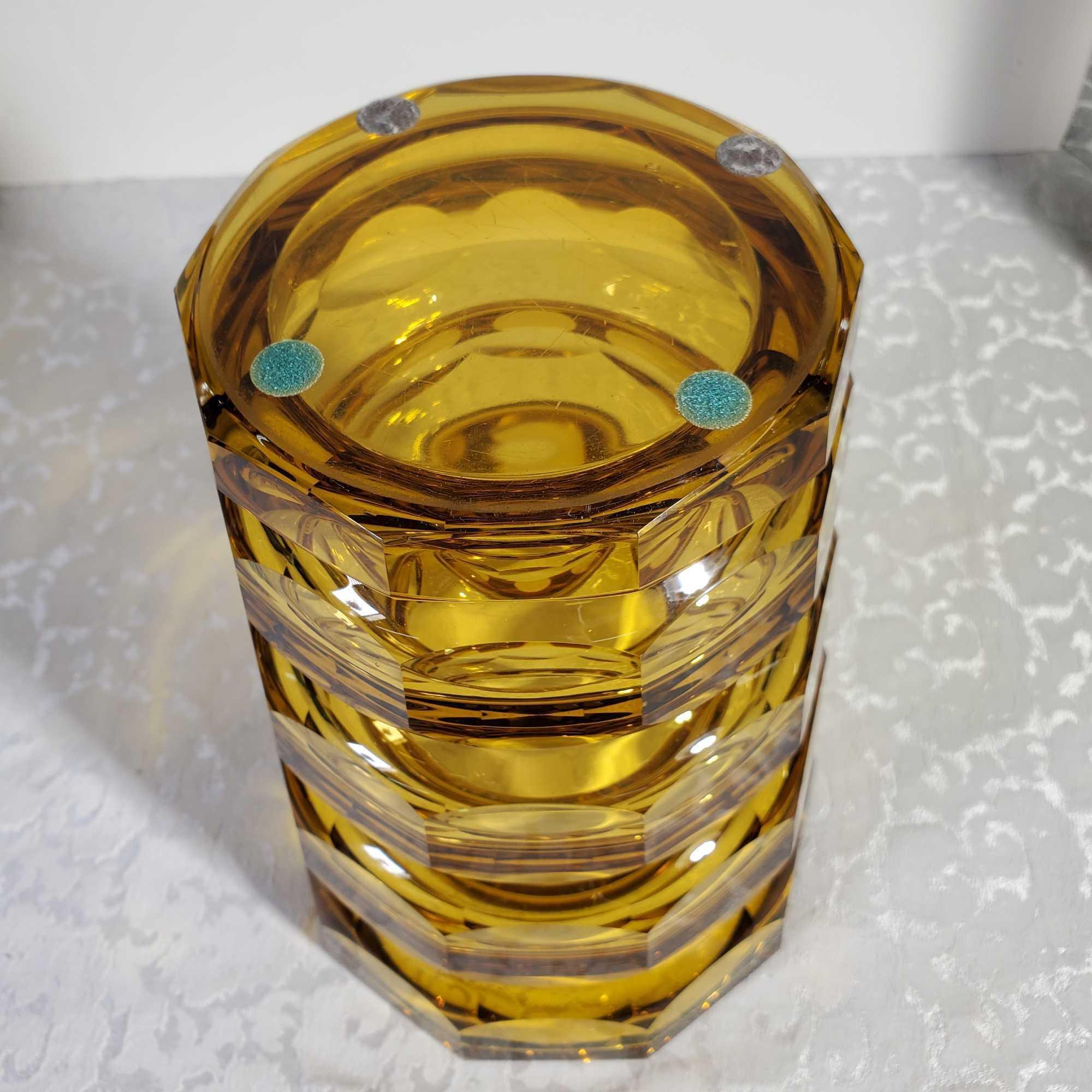 3 European Art Glass and Crystal Vases