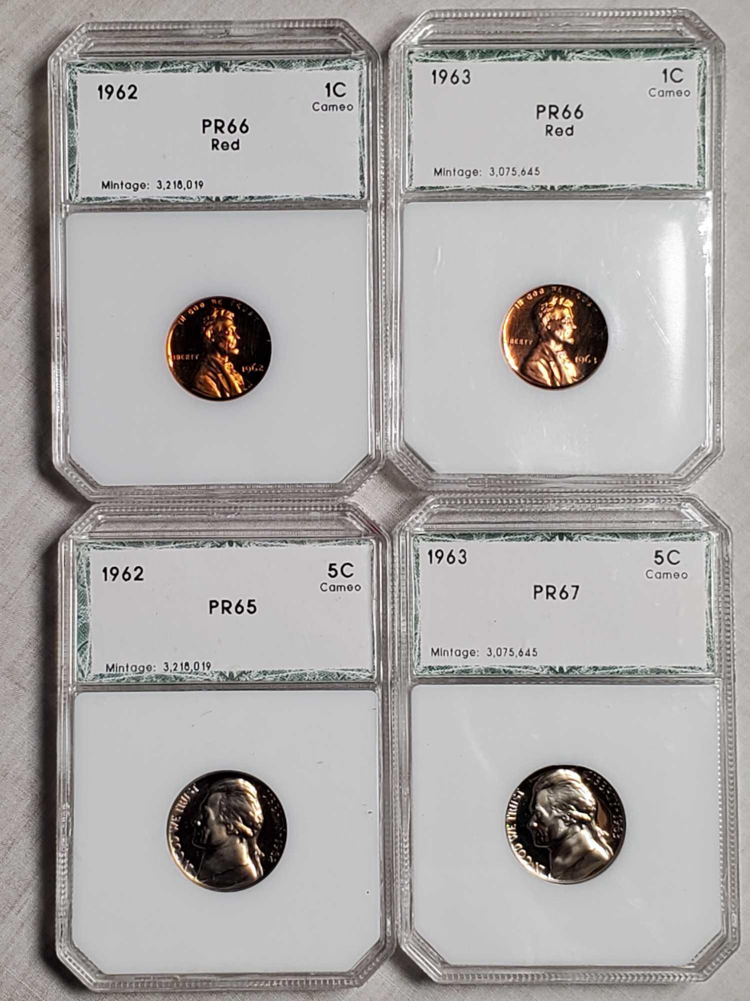 PCI Graded World Coins, American Silver Eagle Colorized Commemorative, US Nickel & Quarter Sets, Etc