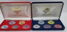 2 Sets Of Vintage Seminole Hard Rock Hotel & Casino Tampa Special Limited Edition Tokens / Chips