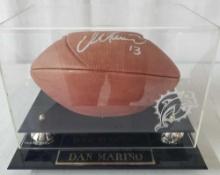 Dan Marino Signed Miami Dolphins Football With Display Case