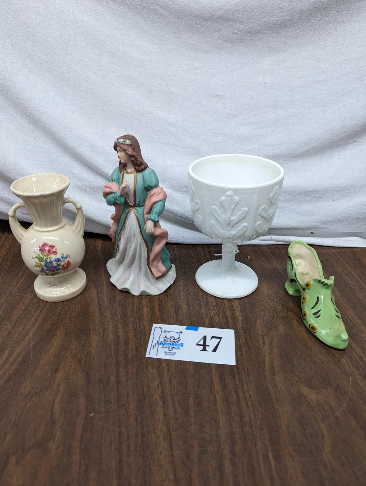 Floral Vase, Ceramic Shoe, Statue, etc