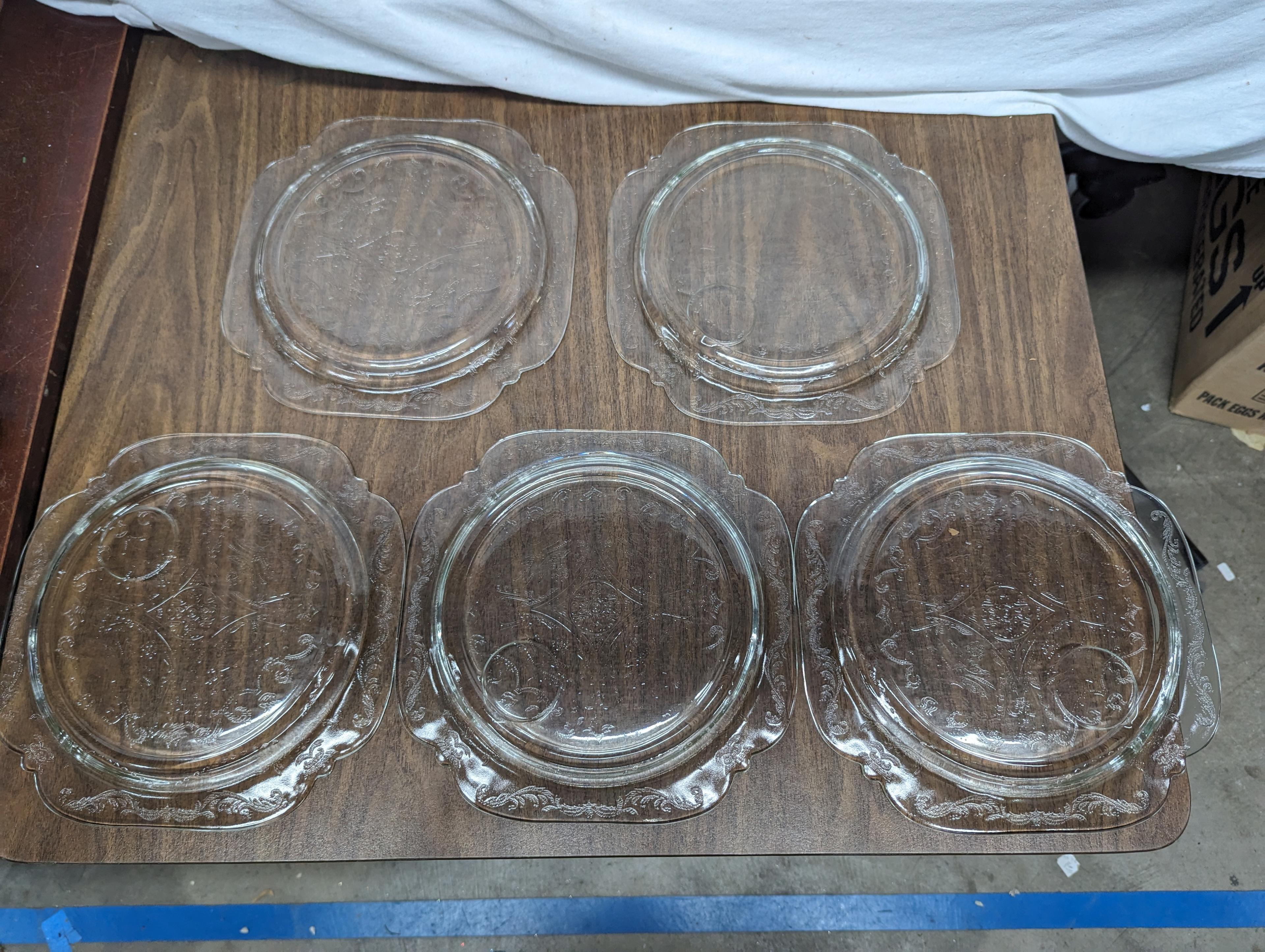 Clear Glass Plates, Saucers