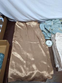 Fabric Lot, Brown, Green, White, etc
