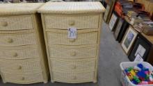 wicker dresser, 5 drawers 4ft tall and 30in wide