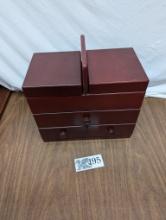 Wooden Box with Compartments