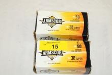91 Rounds of Armscor .38 Super 125 Gr. FMJ Ammo