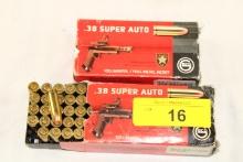 93 Rounds of GECO .38 Super Auto. 124 Gr. FMJ Ammo