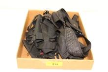 3 Black Nylon Shoulder Holsters