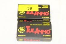 100 Rounds of TulAmmo 9mm Luger 115 Gr. FMJ Ammo