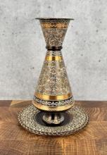 Gulistan Turkish Engraved Vase and Plate
