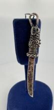 Sterling Silver Dragon Sword Pendant