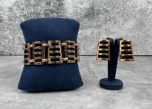 Copper Earrings and Bracelet
