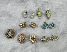 Collection of Rhinestone Earrings