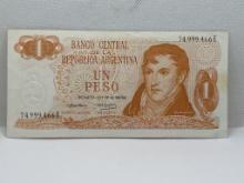 Banco Central De La Republica Argentina Un Peso