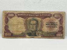 Banco Central Del Uruguay 1000 Pesos Bill