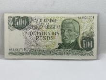 Banco Central De La Republica Argentina 500 P