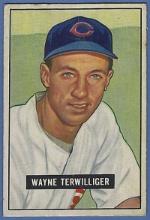1951 Bowman #175 Wayne Terwilliger Chicago Cubs