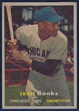 1957 Topps #55 Ernie Banks Chicago Cubs