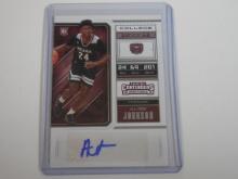2018 PANINI CONTENDERS ALIZE JOHNSON AUTOGRAPHED ROOKIE CARD BEARS
