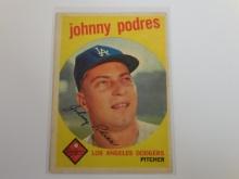 1959 TOPPS BASEBALL #495 JOHNNY PODRES LOS ANGELES DODGERS