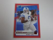 2019 PANINI DONRUS D'ANDRE SWIFT RED PRESS PROOF RATED ROOKIE CARD RC LIONS