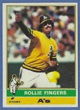 High Grade 1976 Topps #405 Rollie Fingers Oakland Athletics