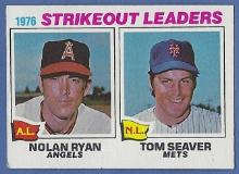High Grade 1977 Topps #6 Strikeout Leaders Nolan Ryan Tom Seaver