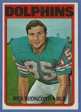 1972 Topps #43 Nick Buoniconti Miami Dolphins