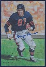 George Connor Signed Goal Line Art Card Chicago Bears
