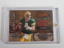 2002 PLAYOFF ABSOLUTE MEMORABILIA BRETT FAVRE GAME USED FOOTBALL RELIC 242/500 PACKERS