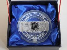 FANATICS 2017 CENTENIAL CLASSIC GAME USED ICE PUCK RED WINGS MAPLE LEAFS COA