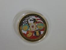 UNITED STATES ARMED FORCES MEDALLION COLLECTORS COIN WITH CASE