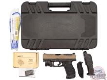 New Walther PDP Compact 9mm FDE Semi-Auto Pistol Optics Ready with Laspur Green Laser