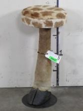 Giraffe Leg Barstool w/Rotating Seat TAXIDERMY