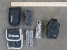 3 Nice Multi tools (Gerber, Leatherman & Kobalt) w/carry cases (ONE$)
