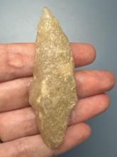 Well-Made 2 7/8" Quartz Poplar Island Point, Found in Dover, Delaware, Ex: Drapper, Vandergrift