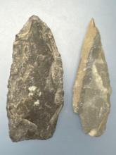 Fox Creek Lanceolate + Archaic Stem Point, Longest is 2 3/4", Found on Taylors Island, MD,