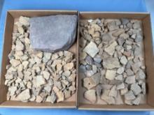Large Lot of Pottery, Stone Mortar, Found in Lewes, Delaware, Ex: Vandergrift Collection, PICK UP ON
