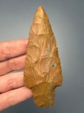 4" Stemmed Chert Point, Nicely Made, Found in Alabama, Ex: Walt Podpora Collection
