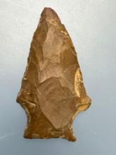 NICE 1 7/8" Brown Jasper Susquehanna Broadpoint, Heat-Treated Tip, Found in Gloucester County, NJ