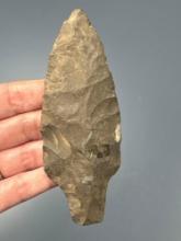 4 3/4" Chert Stem Point, Found on NY/PA Border, Ex: Conoboy Collection