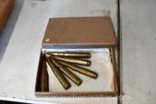 6, WWII Fired S.L and LC 42 50 Caliber ammunition