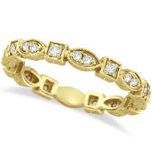 Antique style Style Diamond Eternity Ring Band in 14k Yellow Gold 0.50ctw