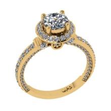 2.27 Ctw SI2/I1 Diamond 14K Yellow Gold Engagement Ring