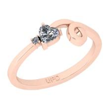 0.27 Ctw SI2/I1 Diamond 14K Rose Gold Valentine's Day special Heart Ring