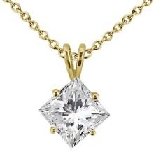 1.50ct. Princess-Cut Diamond Solitaire Pendant in 14K Yellow Gold (J-K, I1-I2)