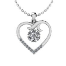 0.18 Ctw SI2/I1 Diamond 14K White Gold Valentine's Day special Pendant